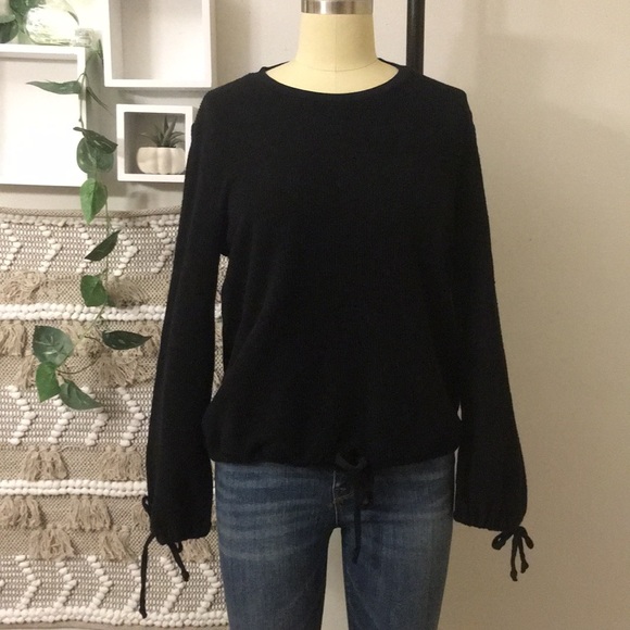 Sol Angeles Sweaters - Sol Angeles thermal Sweater Black crew neck